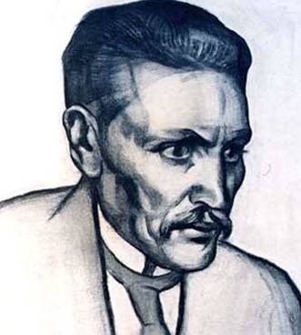 Nikolai Triik. Portrait of Juhan Liiv